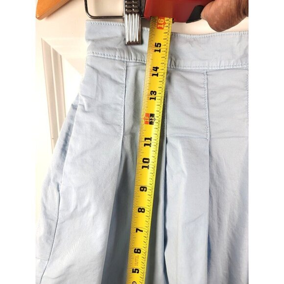 American Eagle Light Blue Pleated Skirt Back Zipper Closure Size 0 - Picture 6 of 10